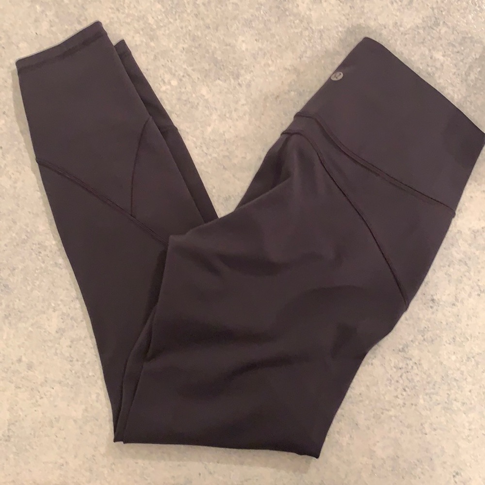 Lululemon Gray In Movement Leggings Size 8